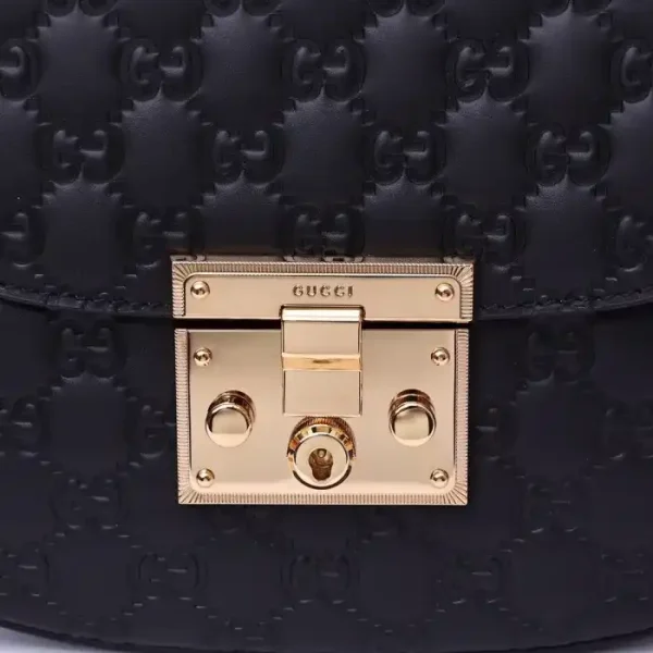 GUCCI Supreme Monogram Web Medium Padlock Messenger Shoulder Bag - Image 5