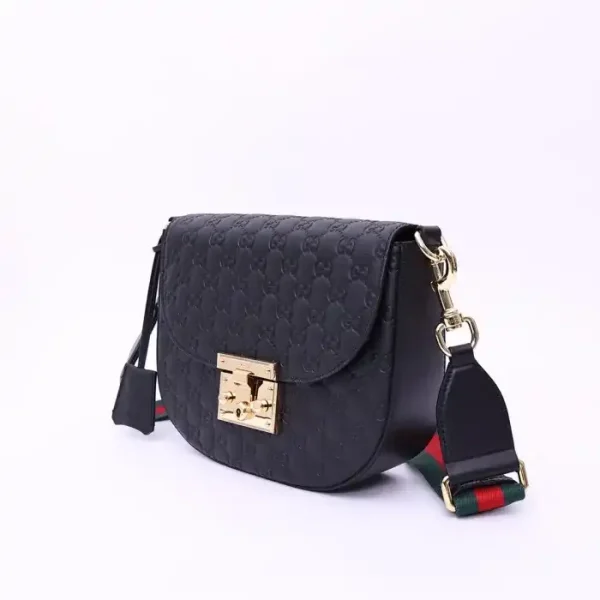 GUCCI Supreme Monogram Web Medium Padlock Messenger Shoulder Bag - Image 7