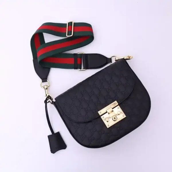 GUCCI Supreme Monogram Web Medium Padlock Messenger Shoulder Bag - Image 8