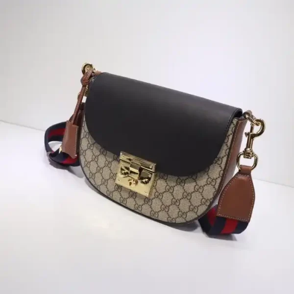 GUCCI Supreme Monogram Web Medium Padlock Messenger Shoulder Bag - Image 10