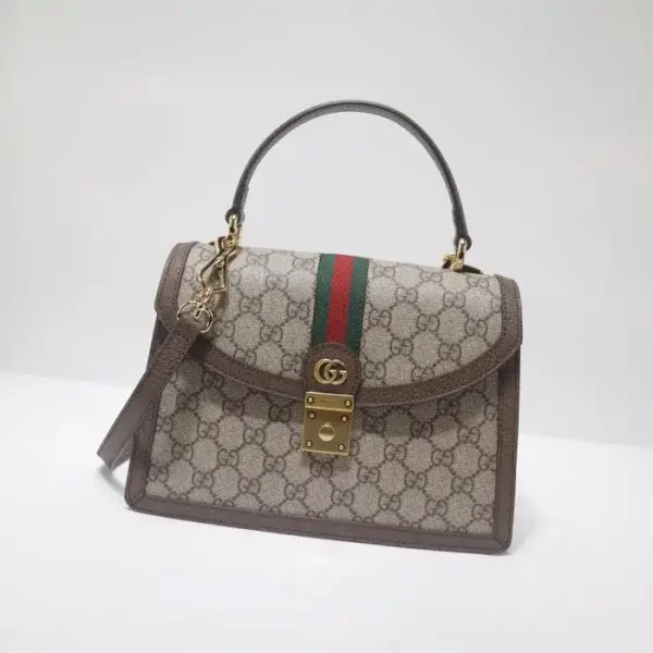 GUCCI OPHIDIA SMALL TOP HANDLE BAG WITH WEB