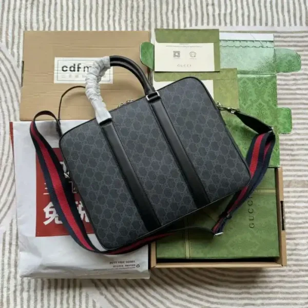 GUCCI GG BLACK BRIEFCASE - Image 2