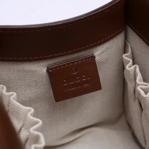 GUCCI HORSEBIT 1955 MINI CANVAS TOTE IN NEUTRALS - Image 8