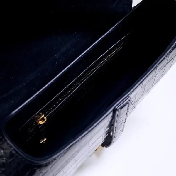 Dior Saddle Bag Crocodile Black - Image 5