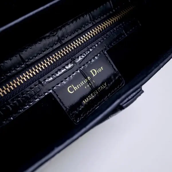Dior Saddle Bag Crocodile Black - Image 8