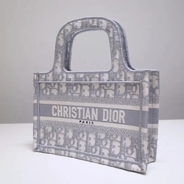Dior Tote Book Mini CD Grey - Image 6