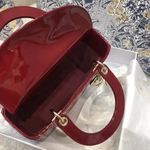 Lady Dior Large Red Patent - Image 2