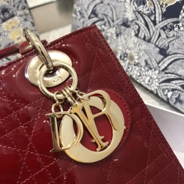 Lady Dior Large Red Patent - Image 3