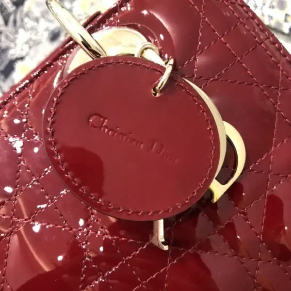 Lady Dior Large Red Patent - Image 4