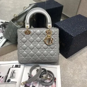 Lady Dior Large Silver
