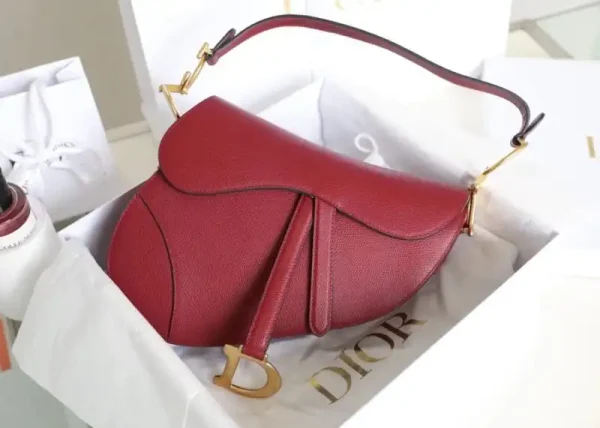 Dior Saddle Bag  Red - Image 3