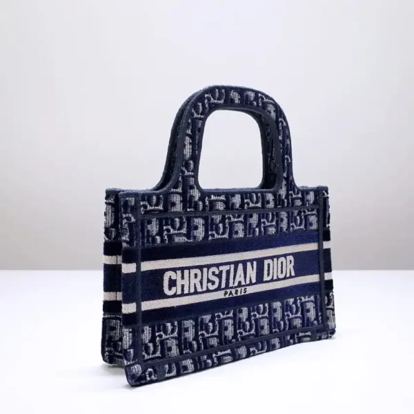 Dior Tote Book Mini CD Blue - Image 9
