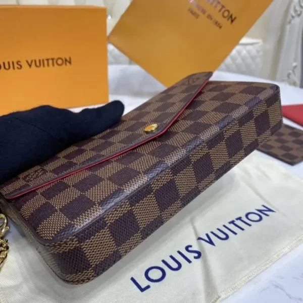 Louis Vuitton Félicie Pochette Brown Grid - Image 3