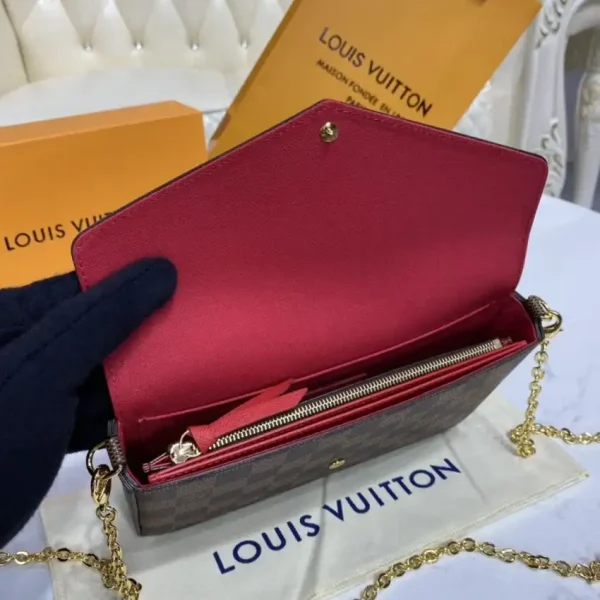 Louis Vuitton Félicie Pochette Brown Grid - Image 5