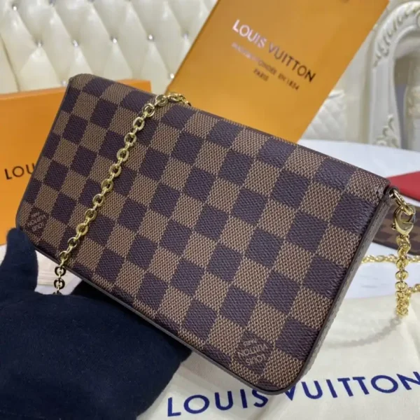 Louis Vuitton Félicie Pochette Brown Grid - Image 2