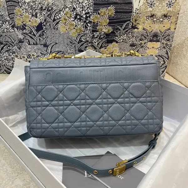 Dior Caro Bag Blue - Image 6