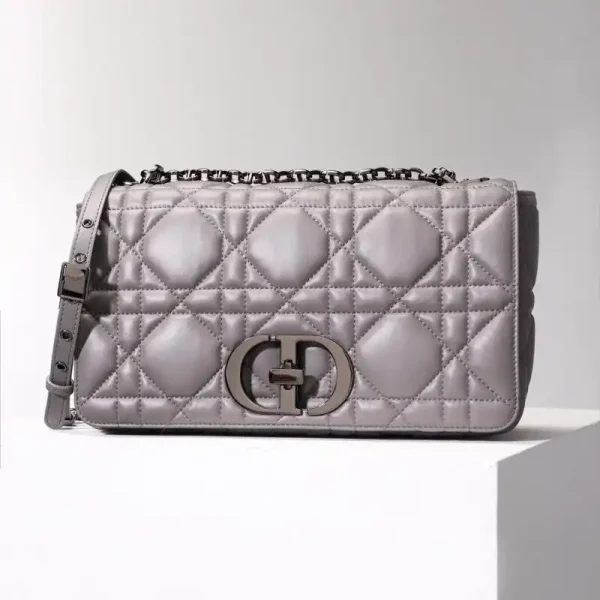 Dior Caro Bag Diamond Grey