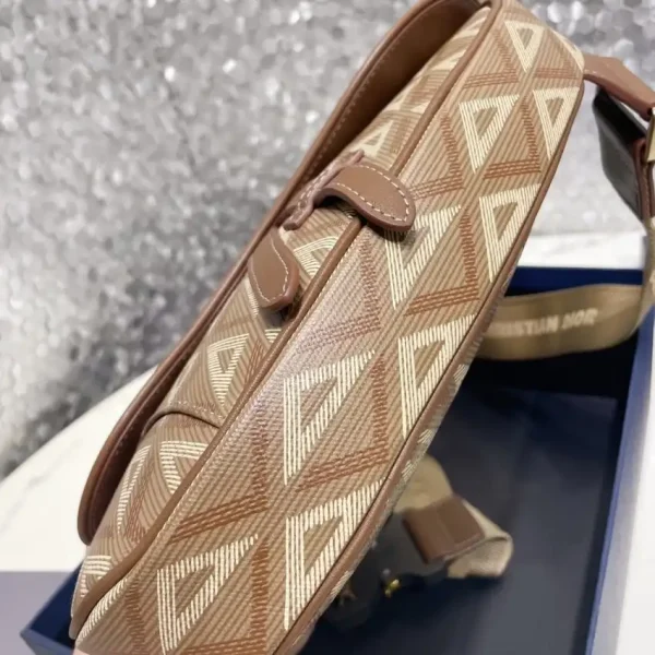 Dior Saddle Bag Brown Triangle - Image 5