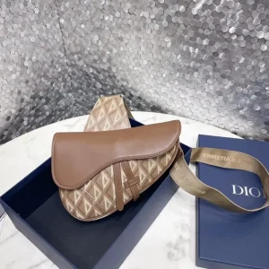 Dior Saddle Bag Brown Triangle