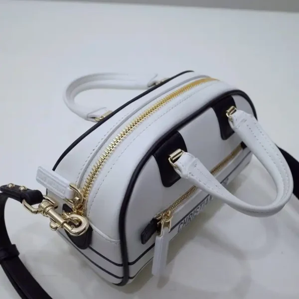 Dior Vibe Zip Bowling Bag White - Image 7