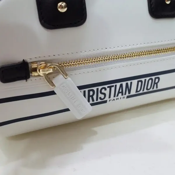 Dior Vibe Zip Bowling Bag White - Image 9