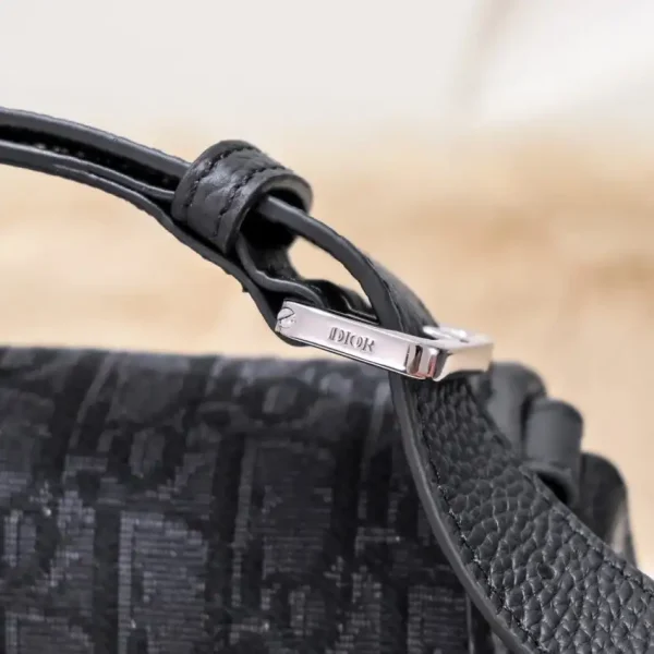 Dior Mini Gallop Bag with Strap Black Canvas - Image 3