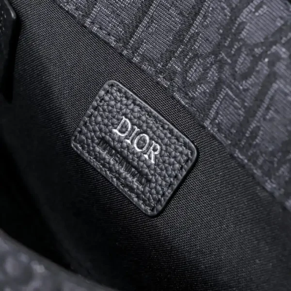 Dior Mini Gallop Bag with Strap Black Canvas - Image 5