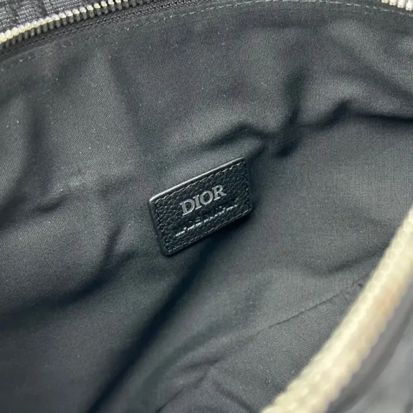 Dior Saddle Bag Oblique Black - Image 7
