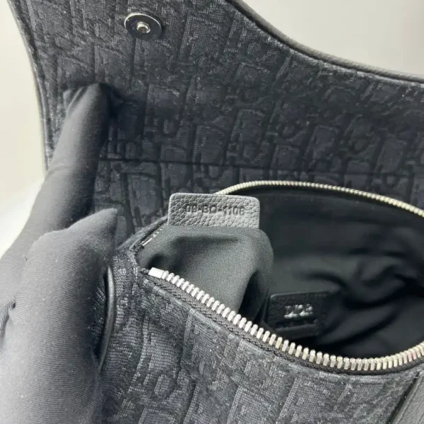 Dior Saddle Bag Oblique Black - Image 8