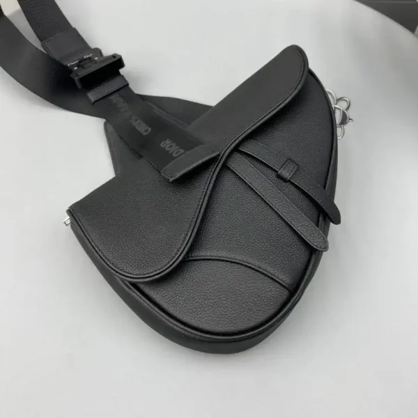 Dior Saddle Bag  Full Black Calfskin - Image 3