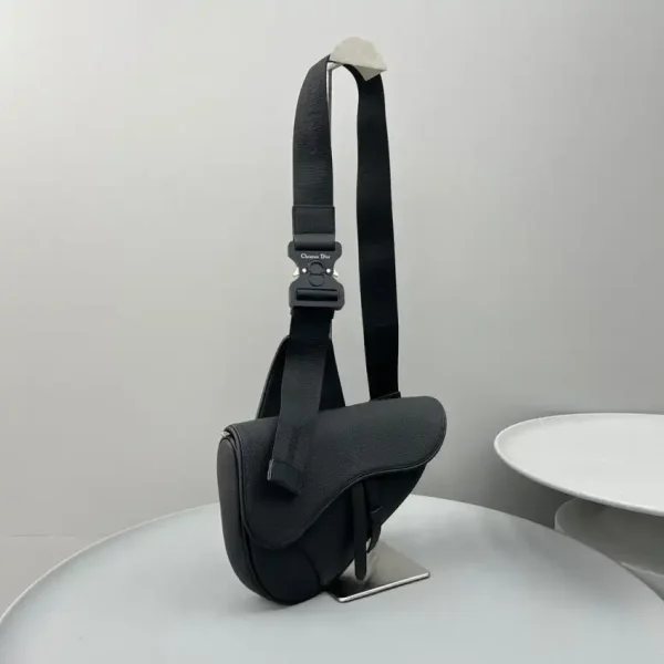 Dior Saddle Bag  Full Black Calfskin - Image 7