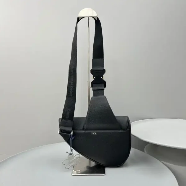 Dior Saddle Bag  Full Black Calfskin - Image 9