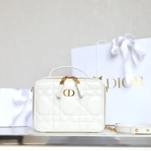 Dior Caro Box Bag White