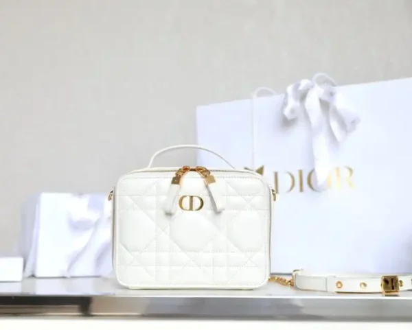 Dior Caro Box Bag White