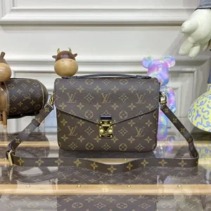 Louis Vuitton Pochette Metis Shoulder Bag Brown