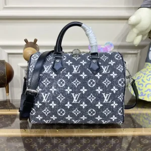 Louis Vuitton Speedy Bandouliere 25 Denim Canvas
