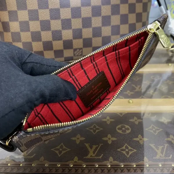 Louis Vuitton Neverfull MM  Grid Red Inside - Image 3