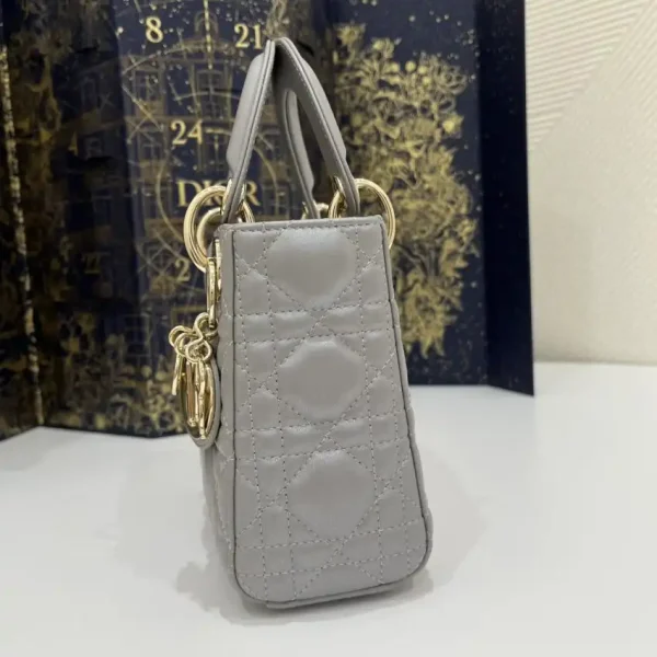Lady Dior Mini Grey Sillver - Image 4