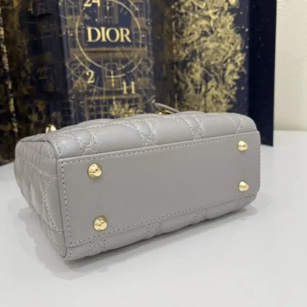 Lady Dior Mini Grey Sillver - Image 5