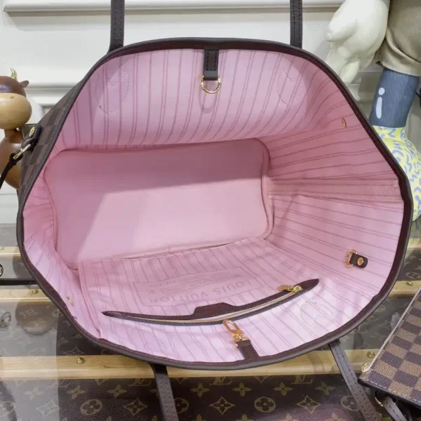 Louis Vuitton Neverfull MM  Grid Pink Inside - Image 4