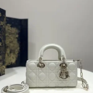 Dior Lady D-Joy Bag  White