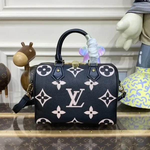 Louis Vuitton Speedy Bandouliere 25 Black-Pink