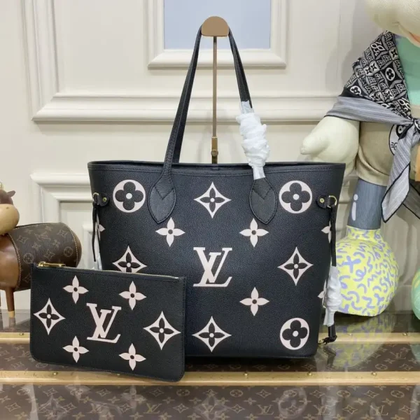 Louis Vuitton Neverfull MM Black Pink - Image 3