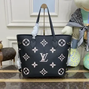 Louis Vuitton Neverfull MM Black Pink