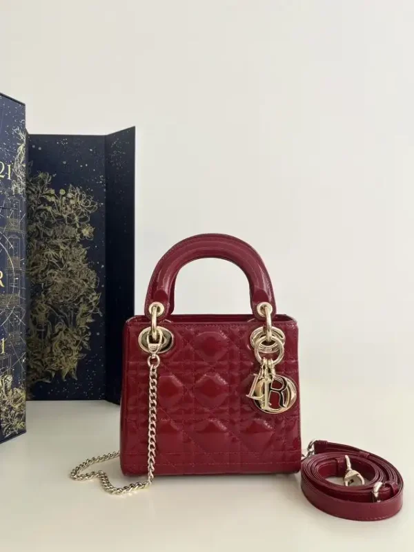 Lady Dior Mini Red Patent