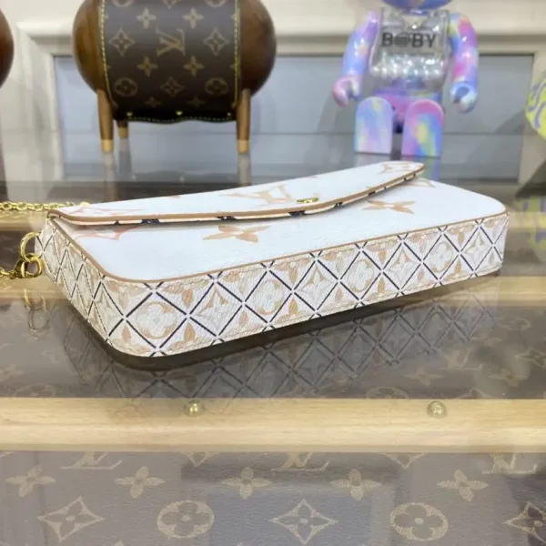 Louis Vuitton Felicie Pochette White Apricot - Image 6