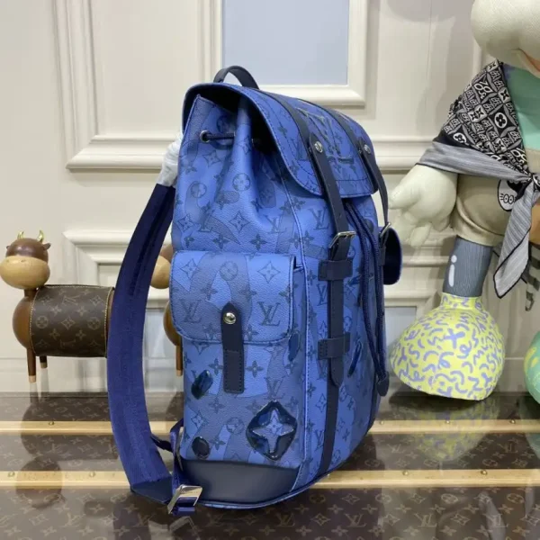 Louis Vuitton Christopher Backpack Blue 2 - Image 2