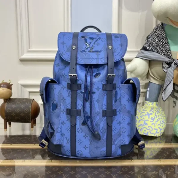 Louis Vuitton Christopher Backpack Blue 2