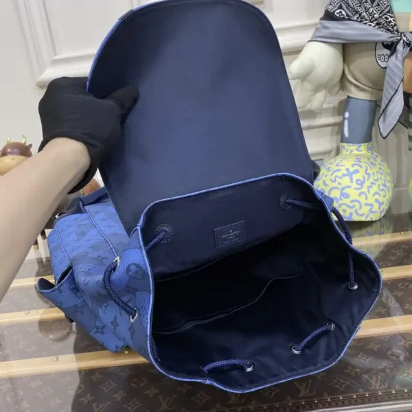 Louis Vuitton Christopher Backpack Blue 2 - Image 3