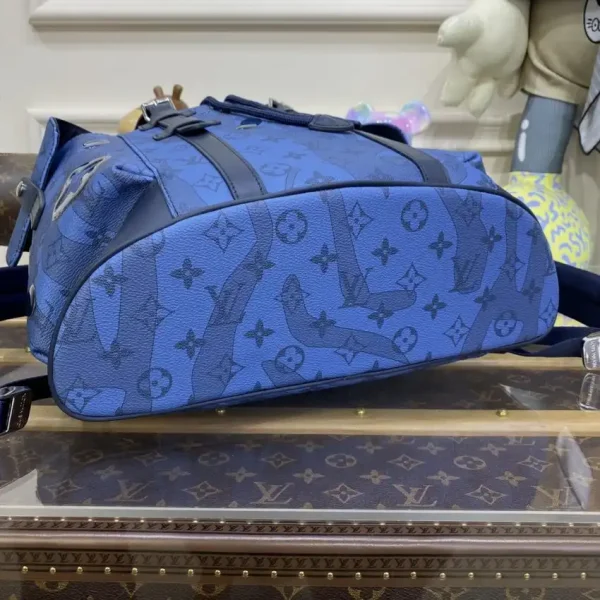 Louis Vuitton Christopher Backpack Blue 2 - Image 5